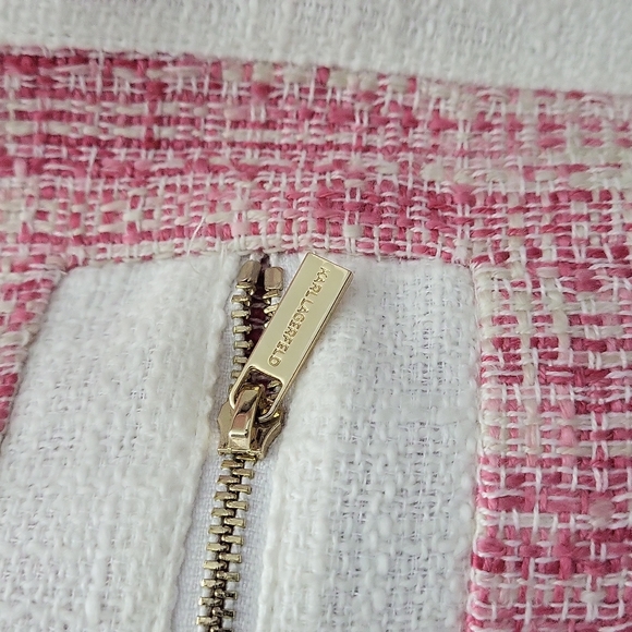 Karl Lagerfeld tweed blazer in bubblegum pink mint condition - Picture 2 of 7
